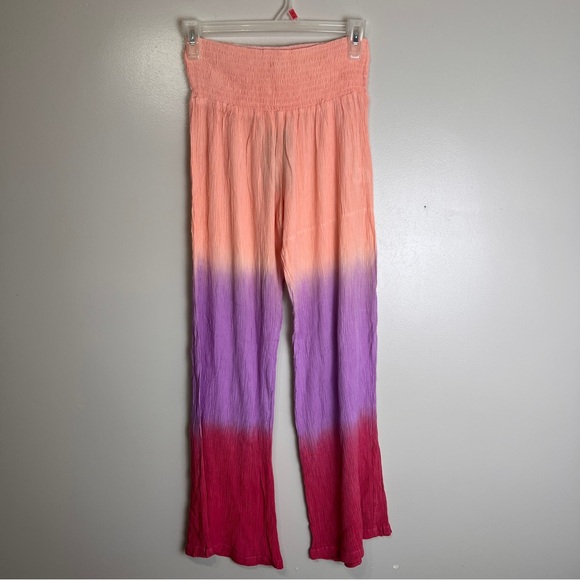 NWT Tiare Hawaii Anthropologie Hawaii Handmade Ombre Smocked Waist Pants Size OS - Picture 1 of 11